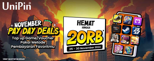 November Payday Deals: Gajian Makin Seru dengan Top Up di UniPin!